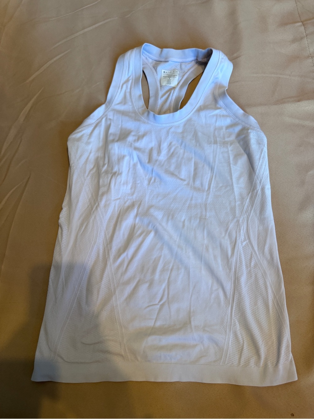 Athleta White Racerback Tank Top